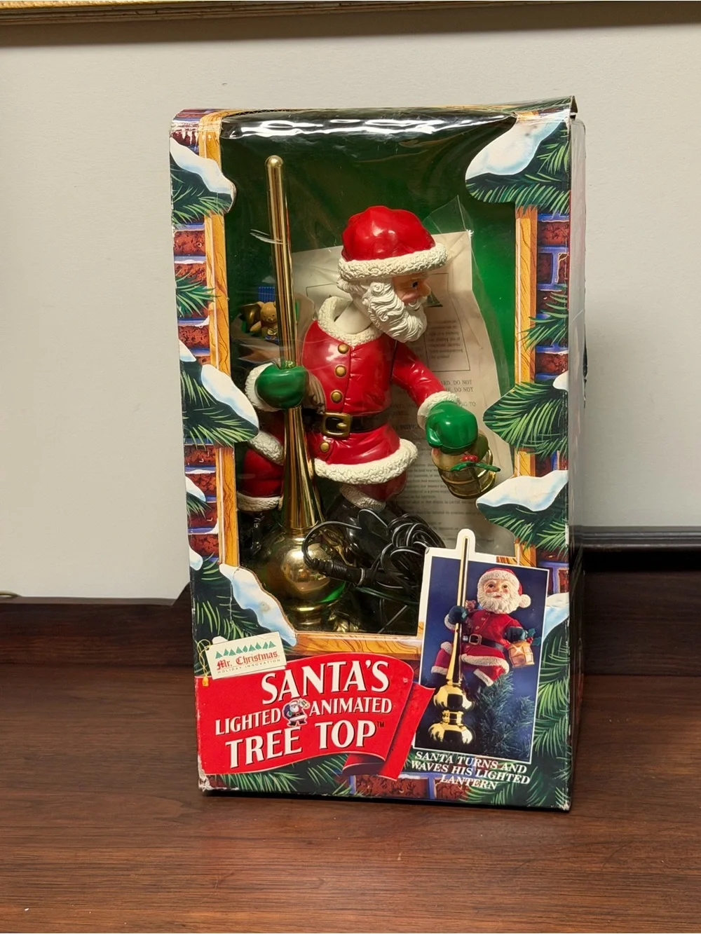 Red Santa Figurine Holiday Lamp - Festive Home Holiday Decor